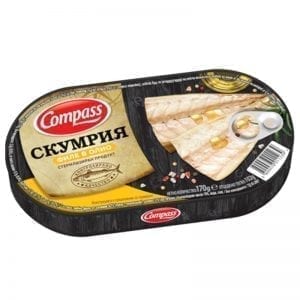 СКУМРИЯ ФИЛЕ В ОЛИО КОМПАС 170ГР