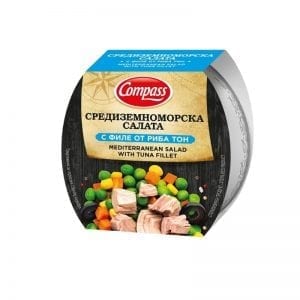 СРЕДИЗЕМНОМОРСКА САЛАТА С РИБА ТОН 160ГР