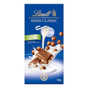 ШОКОЛАД LINDT МЛЕЧЕН С ЦЯЛ ЛЕШНИК 100ГР