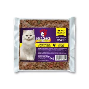 ХРАНА ЗА КОТКИ BEST CHOICE ПИЛЕ 415ГР