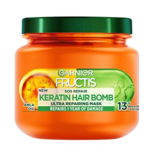 МАСКА ЗА КОСА GARNIER KERATIN HAIR BOMB 320МЛ