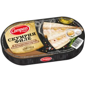 СКУМРИЯ ФИЛЕ С ОПУШЕН ВКУС КОМПАС 180ГР